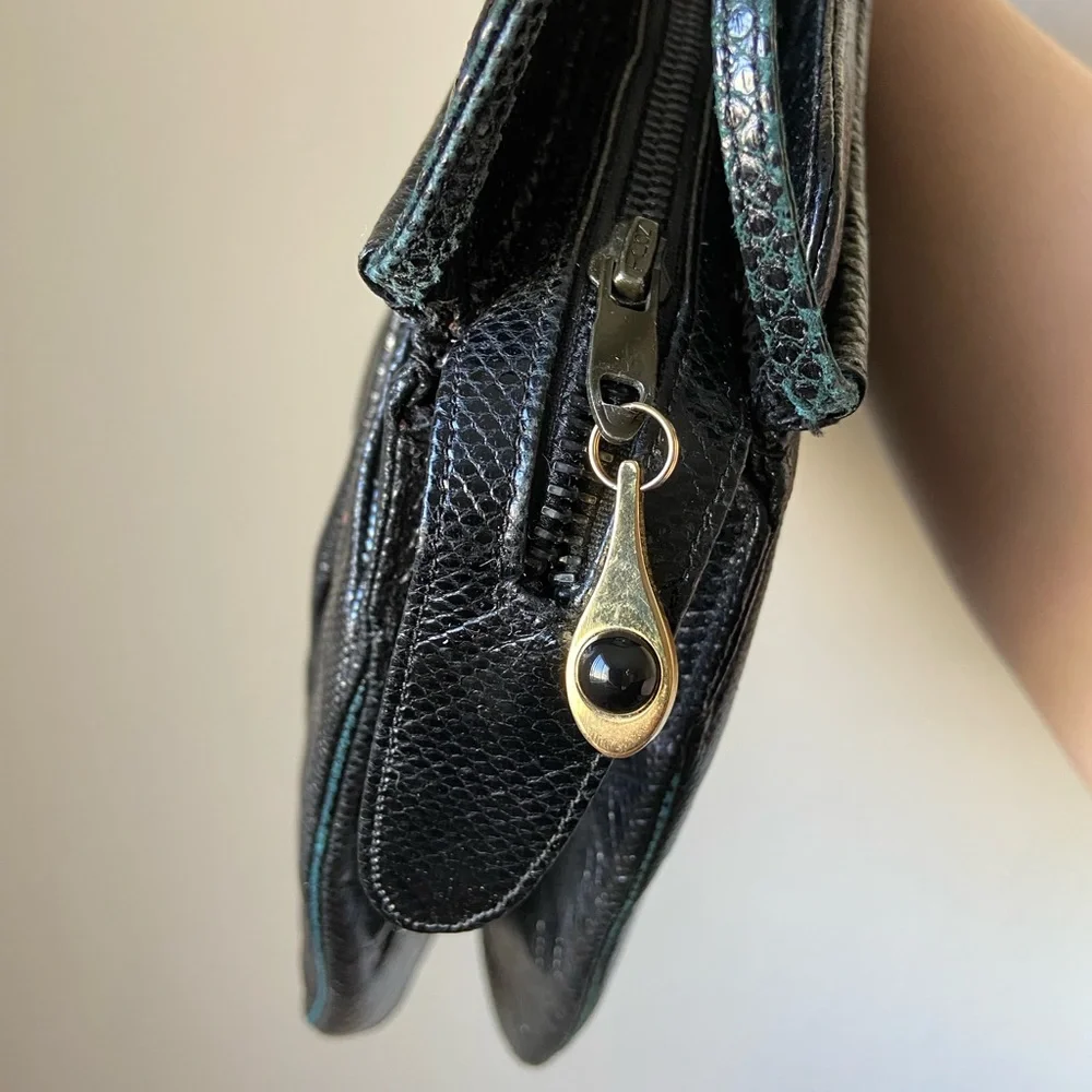Judith lieber snakeskin leather bag, 1980’s